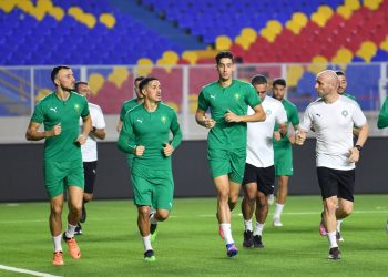 المنتخب المغربي يجري حصته التدريبية الأخيرة بملعب “الرعب”