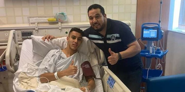 نجاح العملية الجراحية للاعب الوردي