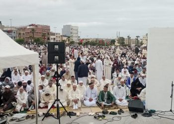 بالصور.. صلاة عيد الفطر في مدينة المحمدية