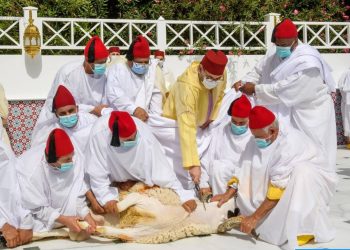 أمير المؤمنين يؤدي صلاة عيد الأضحى ويقوم بنحر أضحية العيد