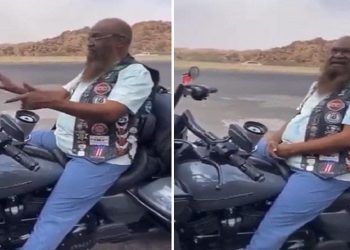 ظهور إمام الحرم المكي بدراجة هارلي دافيدسون وسروال دجينز يثير الجدل