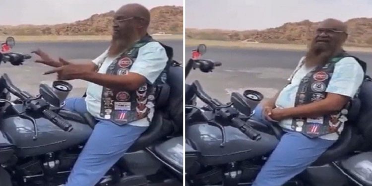 ظهور إمام الحرم المكي بدراجة هارلي دافيدسون وسروال دجينز يثير الجدل