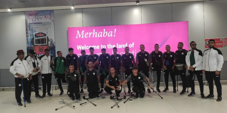 حلول بعثة المنتخب الوطني لمبتوري الأطراف بتركيا لخوض كأس العالم لأول مرة