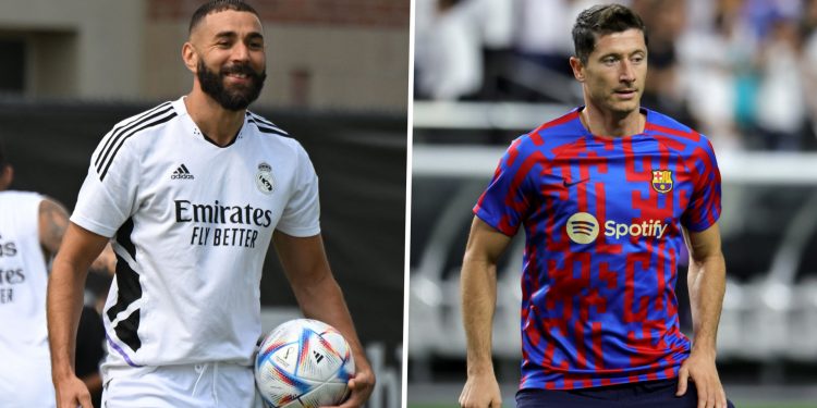 الكلاسيكو.. لقاء خاص بين بنزيمة وليفاندوفسكي