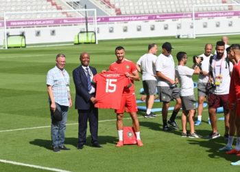 لقجع وموتسيبي في تداريب المنتخب الوطني
