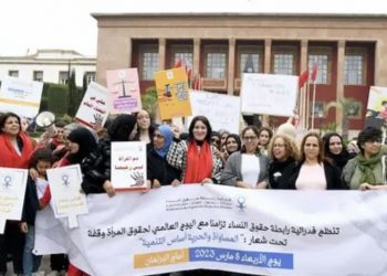 بعض المغربيات دارو وقفة أمام البرلمان باش يطالبو بالإنصاف