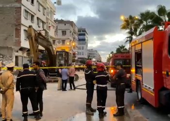 انهيار منزل من 3طوابق بحي الفرح بالدارالبيضاء