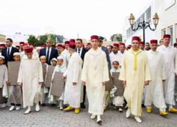 إقامة صلاة الاستسقاء بالمسجد الأعظم في الرباط بحضور صاحب السمو الملكي ولي العهد الأمير مولاي الحسن وصاحب السمو الملكي الأمير مولاي رشيد
