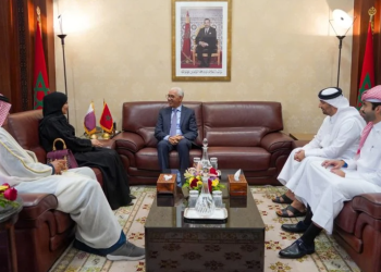 الطالبي العلمي يتباحث مع وفد عن مجلس الشورى القطري
