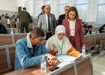غيثة مزور تقوم بزيارة تفقدية لمركز إجراء المباريات الموحدة الخاصة بالأشخاص في وضعية إعاقة