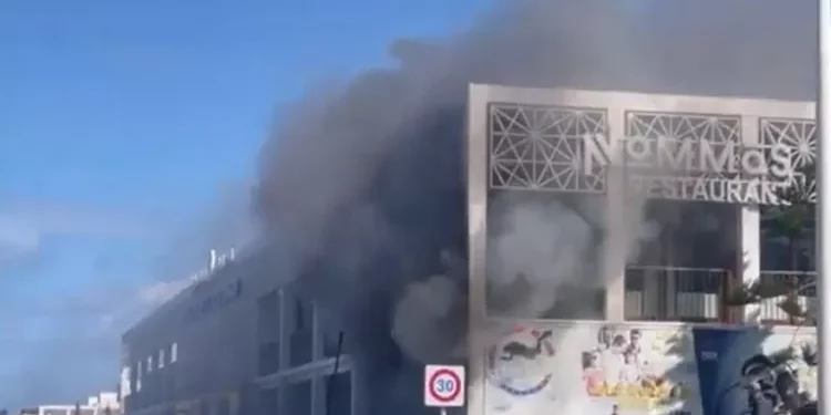 حريق مهول بمدينة طنجة