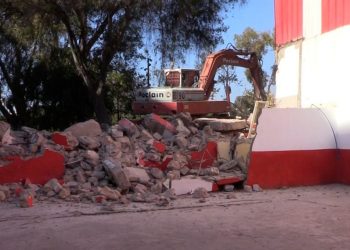 منخرطو الوداد يخرجون عن صمتهم بعد هدم قاعة الوداد الخاصة بكرة السلة