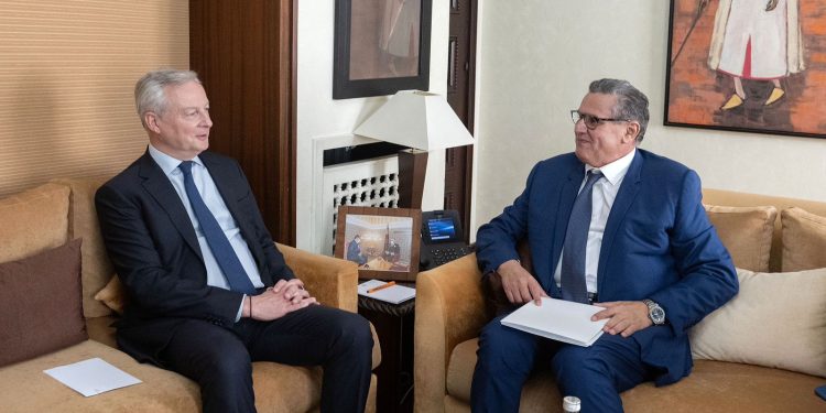 أخنوش يستقبل وزير الاقتصاد الفرنسي وإتفاق على احتضان المغرب للإجتماع رفيع المستوى بين البلدين