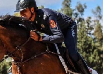 فرسان الأمن يتألقون في القفز على الحواجز
