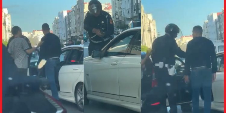 ولاية أمن طنجة تدخل على خط مقطع فيديو يوثق اشهار شرطي سلاحه الوظيفي لتوقيف أحد مستعملي الطريق