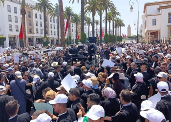 المحامون يحتجون بالرباط ضد مشروع المسطرة المدنية