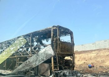 إندلاع حر_يق مهول بحافلة لنقل المسافرين ضواحي الدار البيضاء