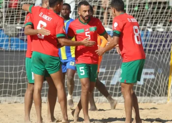 المنتخب الوطني للكرة الشاطئية ينهي المجموعة الأولى في المركز الثاني