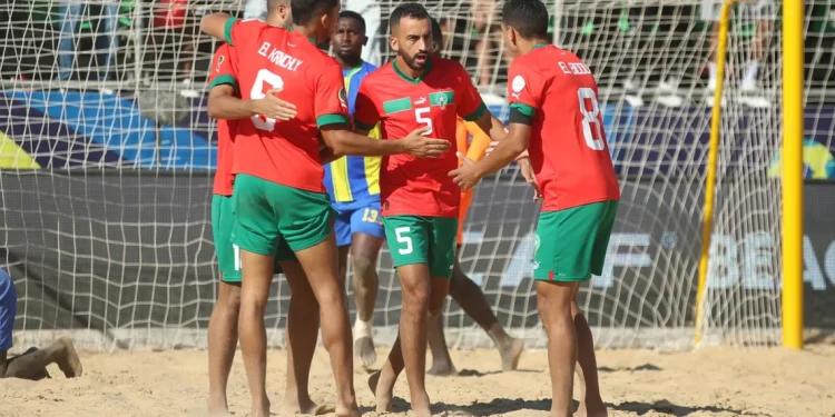 المنتخب الوطني للكرة الشاطئية ينهي المجموعة الأولى في المركز الثاني