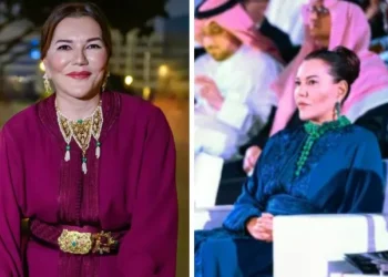 الأميرة لالة حسناء تتألق بالقفطان المغربي في حفل عرض التبوريدة بقطر