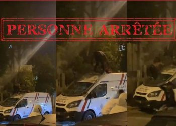 ولاية أمن البيضاء تدخل على خط شريط فيديو يظهر اعتلاء شخص في حالة هستيرية سقف سيارة للشرطة