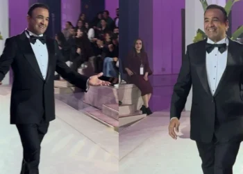 رشيد الوالي يتألق كعارض أزياء في عرض سعد لمجرد وعصام وشمة