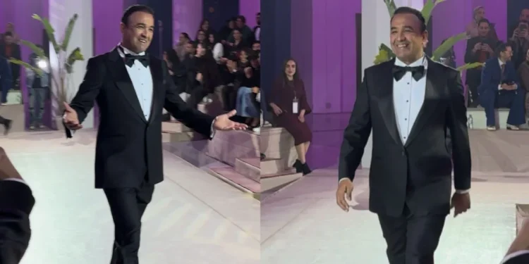 رشيد الوالي يتألق كعارض أزياء في عرض سعد لمجرد وعصام وشمة