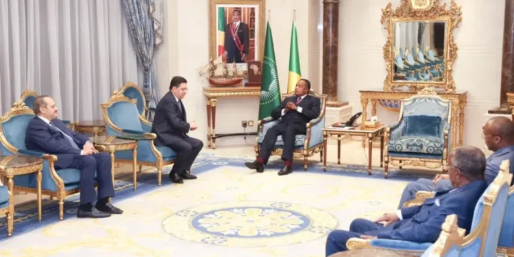 ناصر بوريطة  يجري مباحثاث مع رئيس الكونغو برازافيل