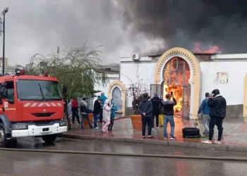 النير_ان تلتهم سوق بني مكادة بطنجة
