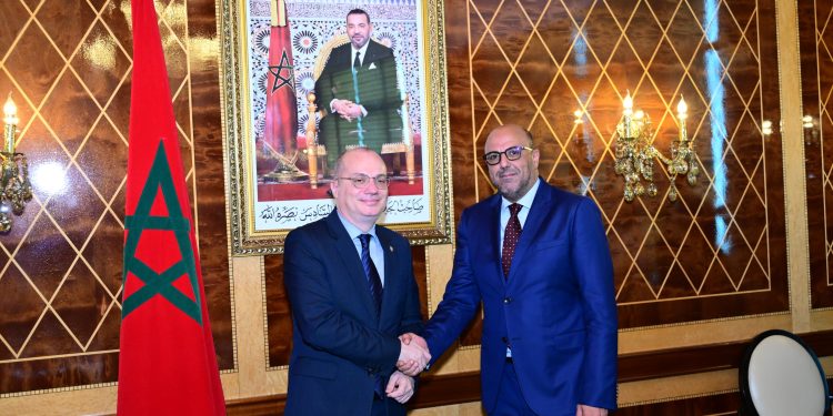 رئيس مجلس المستشارين يستقبل وزير خارجية جمهورية ألبانيا