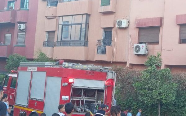 اندلاع حريق مهول في شقة سكنية بمراكش