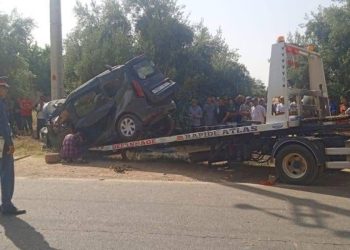 حادث مأساوي قرب بني ملال..مصرع شابين إثر اصطدام عنيف بعمود كهربائي