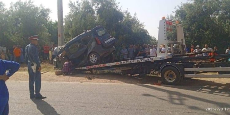 حادث مأساوي قرب بني ملال..مصرع شابين إثر اصطدام عنيف بعمود كهربائي