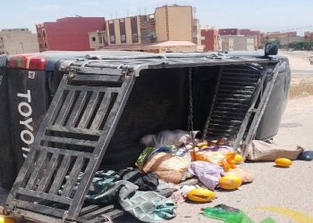 انقلاب سيارة نقل فلاحين يخلف إصا.بة 18 شخصا بالفقيه بنصالح