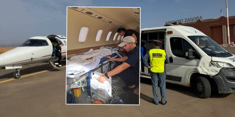 طائرة طبية تنقل طفلا مريضاً بمرض نادر من زاكورة إلى الرباط