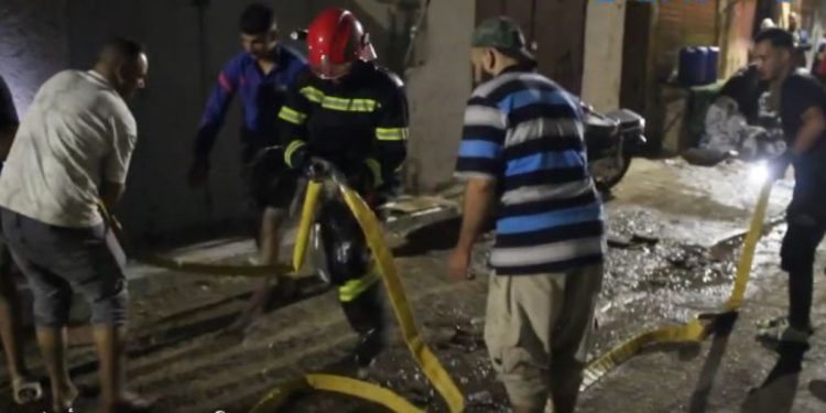 حريق ضخم يلتهم سوق حافة مولاي إدريس بفاس