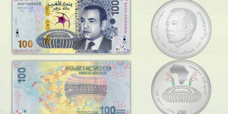 بنك المغرب يصدر قطعة نقدية وورقة بنكية تذكارية احتفاءً باستضافة “الكان”