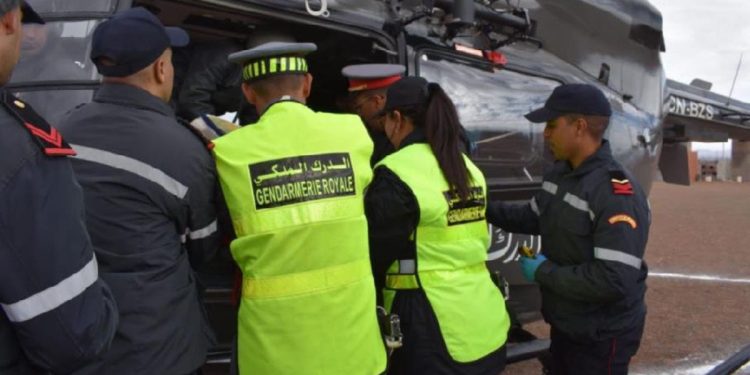 نقل مستعجل لسيدة حامل عبر مروحية الدرك الملكي بأزيلال