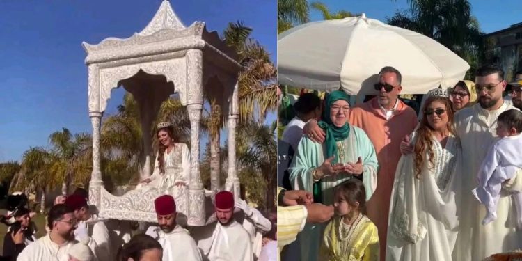 فاطمة الزهراء لحرش وزوجها يحتفلان بعقيقة ابنتهما بعد عودتهما للحياة الزوجية