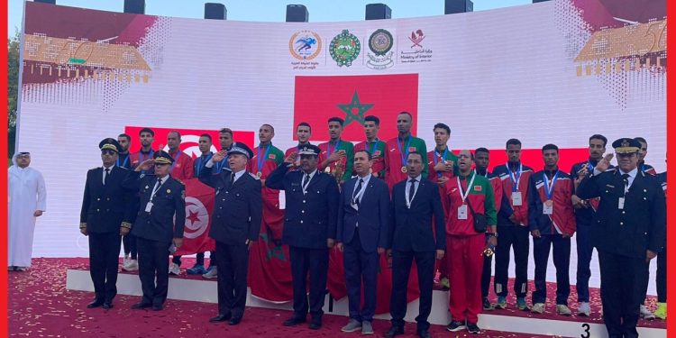 الأمن الوطني يحقق الصدارة في بطولة الشرطة العربية للعدو بالدوحة