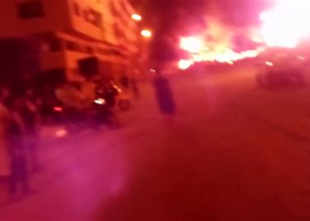 ألسنة اللهب تلتهم محلات سوق لافيراي بأيت ملول وسط خسائر فادحة