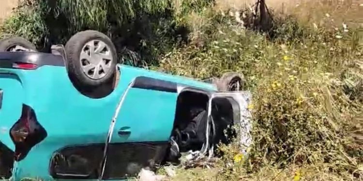 السرعة تنهي مسار سيارة أجرة داخل قناة مائية نواحي المحمدية