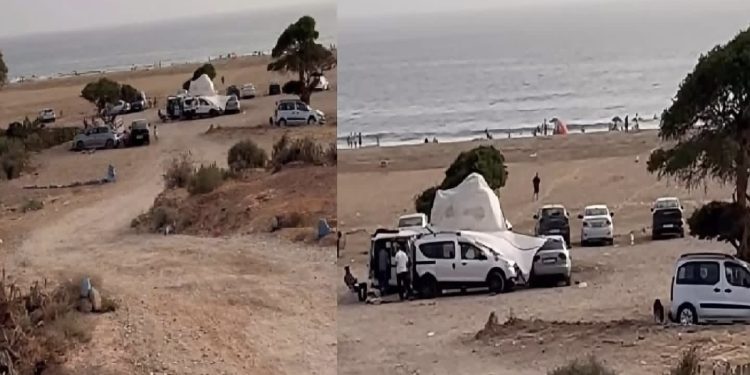 فيديو يشعل الجدل.. مصطافون يتهمون شخصا بفرض 40 درهما مقابل ركن السيارات قرب شاطئ التامري