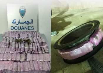 “إحباط محاولة تهريب 26 كيلوغراماً من الحشيش بمعبر باب سبتة مخبأة داخل عجلات سيارة”