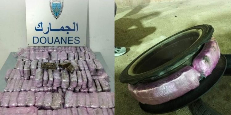 “إحباط محاولة تهريب 26 كيلوغراماً من الحشيش بمعبر باب سبتة مخبأة داخل عجلات سيارة”