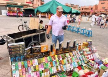 حجز 150 علبة من المنتجات المهيجة جنس-يا   خلال حملة بساحة جامع الفنا بمراكش
