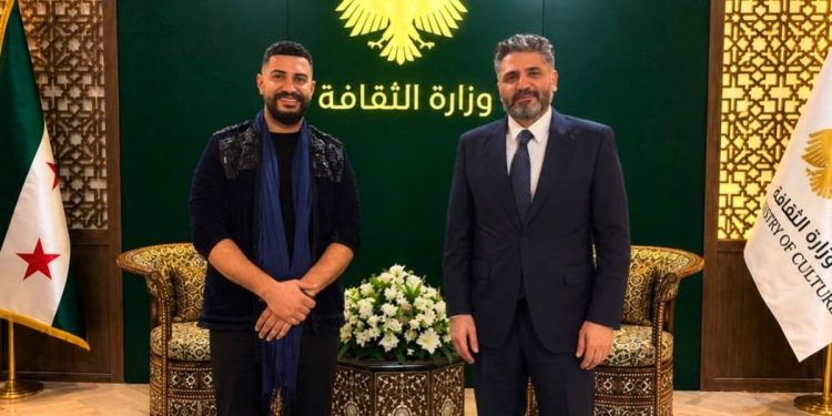 وزير الثقافة السوري يكرم الفنان المغربي عصام سرحان