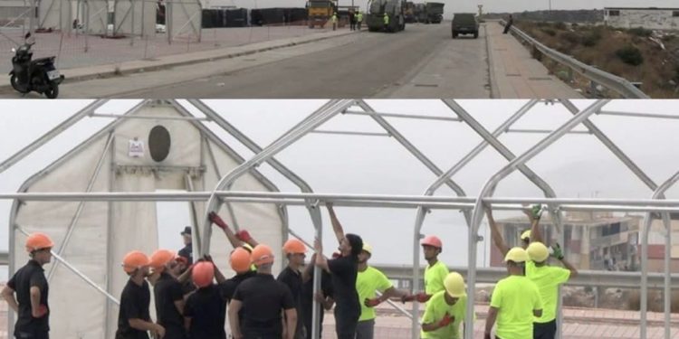 السلطات الإسبانية تُنشئ مخيماً جديداً في سبتة لإيواء نحو 1000 مهاجر وسط احتجاجات محلية