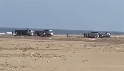 شبهة نهب الرمال تقود إلى توقيف شاحنة وسائقها ومرافقه بطنجة